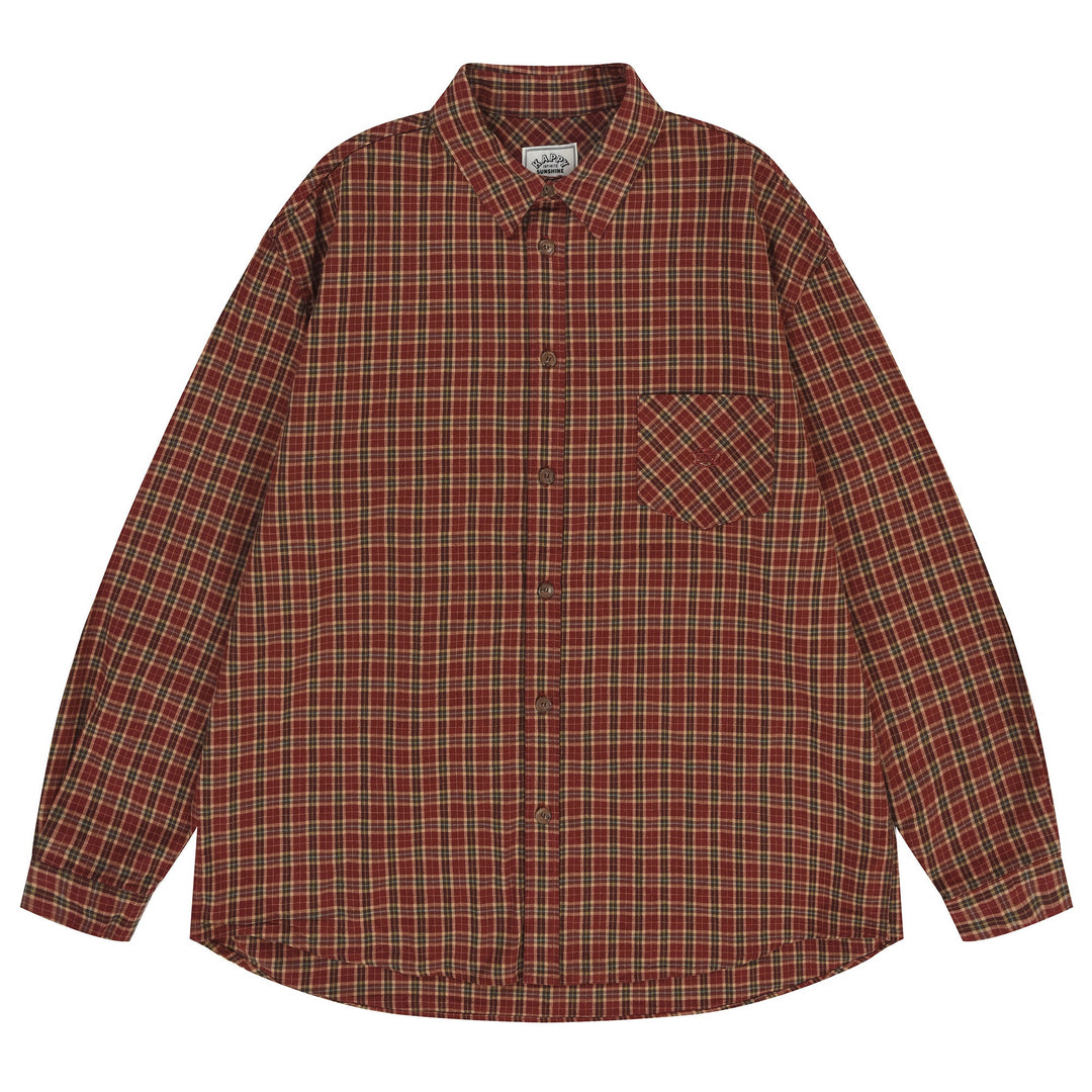Kappy Design Nomad Plaid Shirt Red. - Merchant Menswear