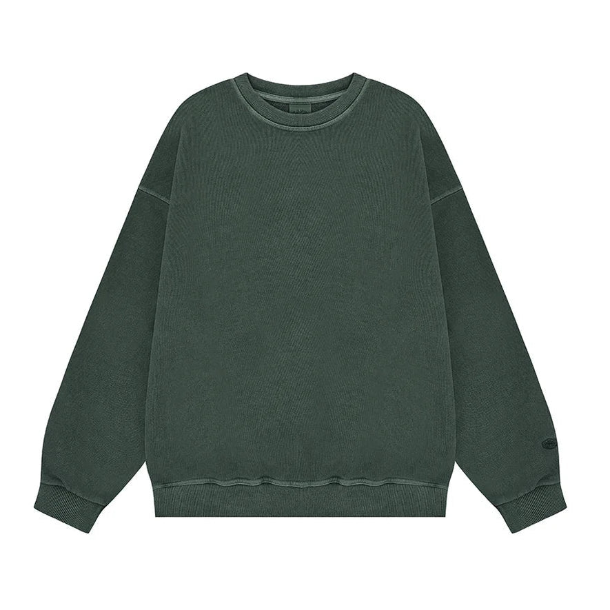Kappy Design Pigment Dye Sweatshirt Deep Green - Merchant Menswear