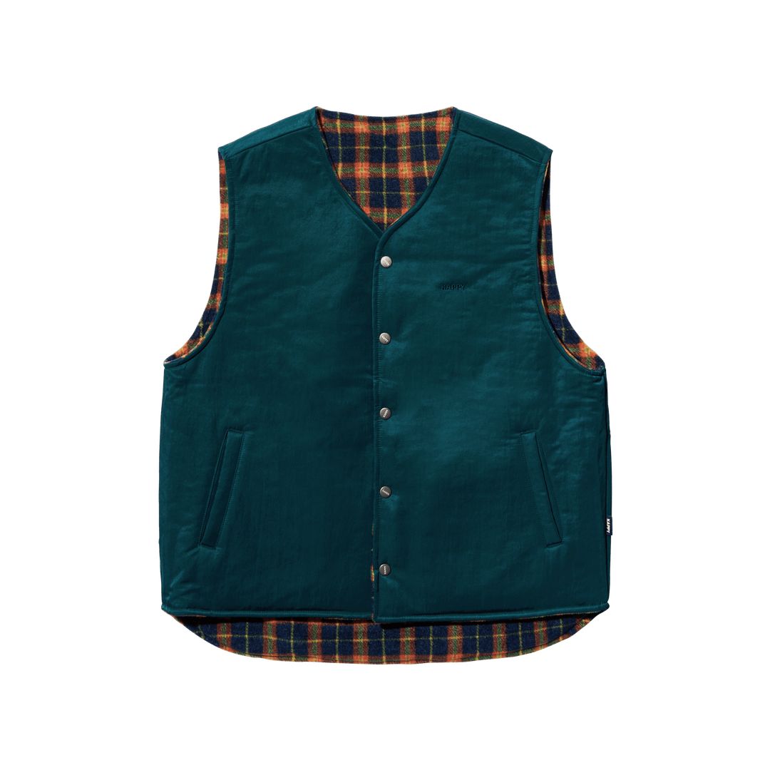 Kappy Design Reversible Vest Green - Merchant Menswear
