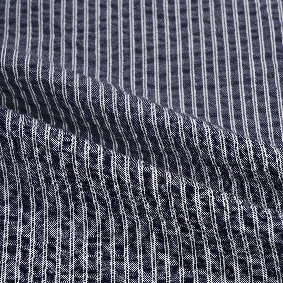 Kappy Design Stripe Pocket Work Shirt Navy - Merchant Menswear