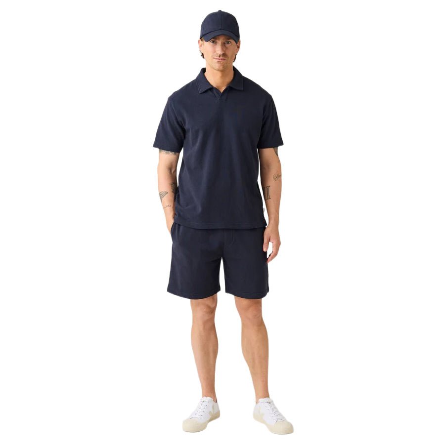 Knowledge Cotton Apparel Loose Fit Jersey Boucle Shorts Night Sky - Merchant Menswear