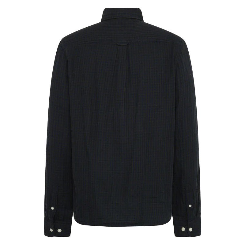 Knowledge Cotton Apparel Organic Cotton Check Shirt Green - Merchant Menswear