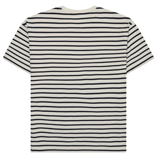 Knowledge Cotton Apparel Organic Cotton Striped Tee Navy Stripe - Merchant Menswear
