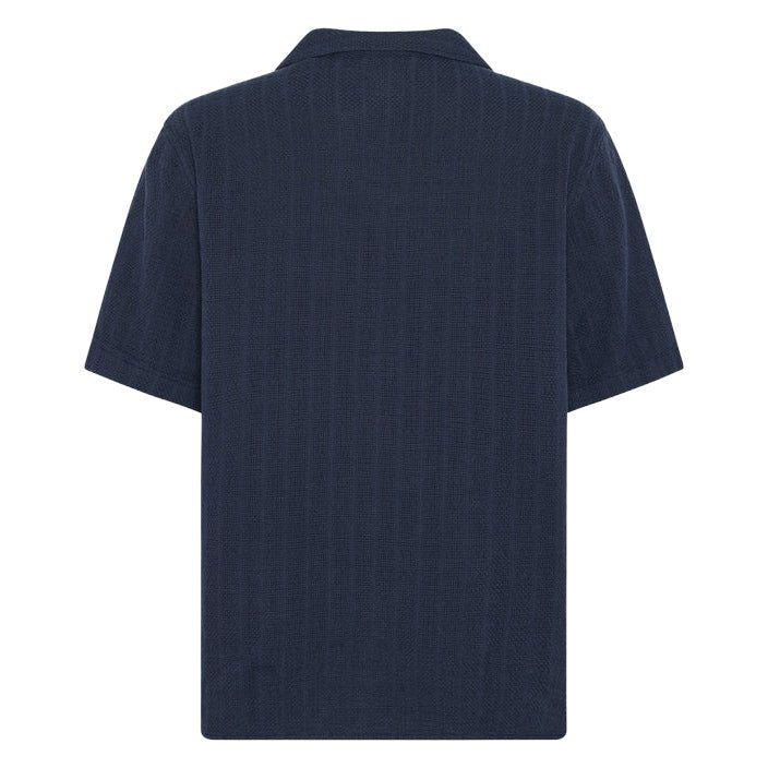 Knowledge Cotton Apparel Organic Cotton Structure Shirt Night Sky - Merchant Menswear