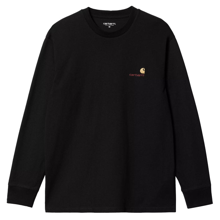 L/S American Script T-Shirt Black