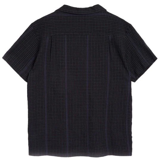 Malick Basket Weave Shirt Black / Green - Merchant Menswear