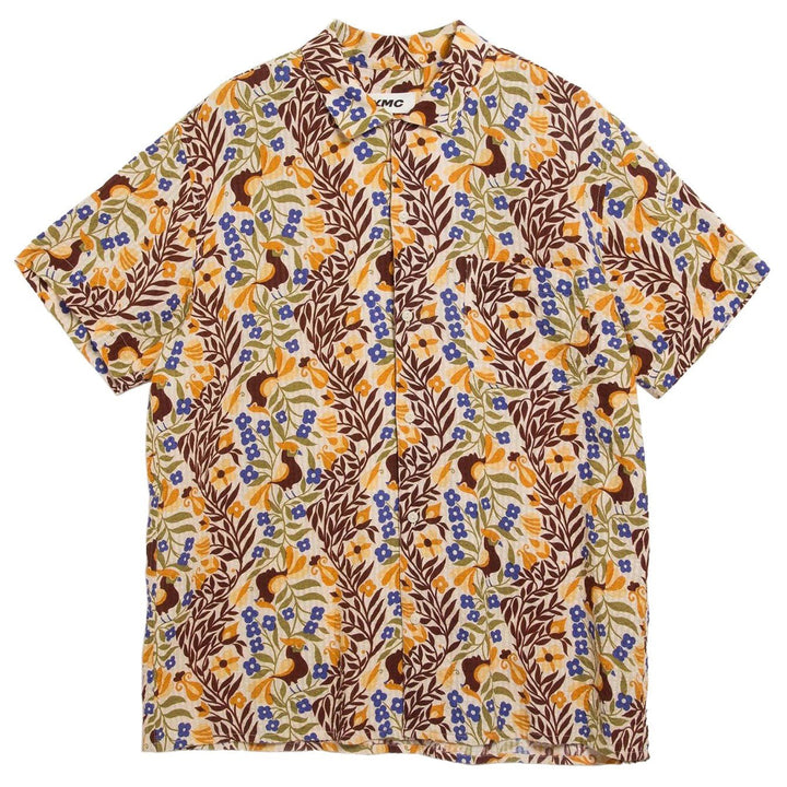 Malick Bird Print Shirt Multi - Merchant Menswear