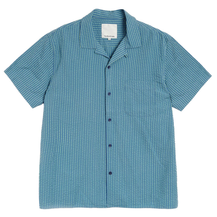 Malick Stripe Shirt Blue / Green - Merchant Menswear