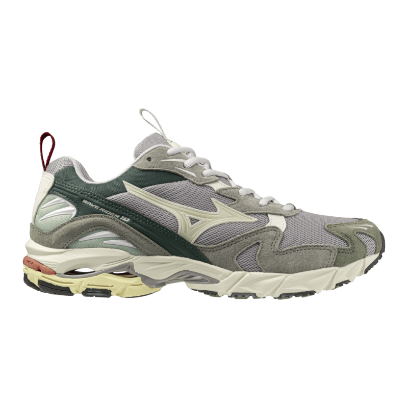 Mizuno Wave Rider 10 Premium Opal Grey / Pristine / Bistro Green - Merchant Menswear
