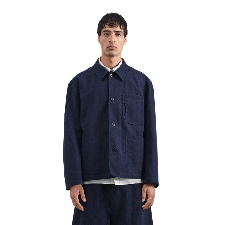 YMC Construction Jacket In Japanese Cotton/Linen Suiting Fabric