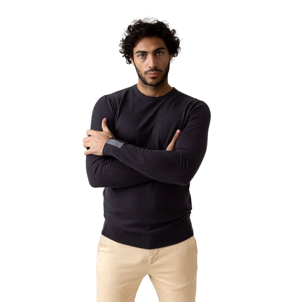 Mos Mosh Gallery Adam Soft Knit Black - Merchant Menswear
