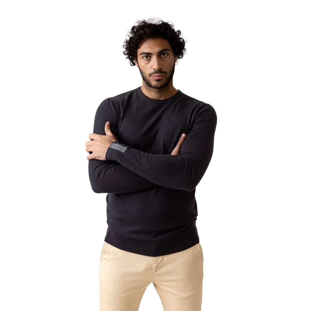 Mos Mosh Gallery Adam Soft Knit Black - Merchant Menswear