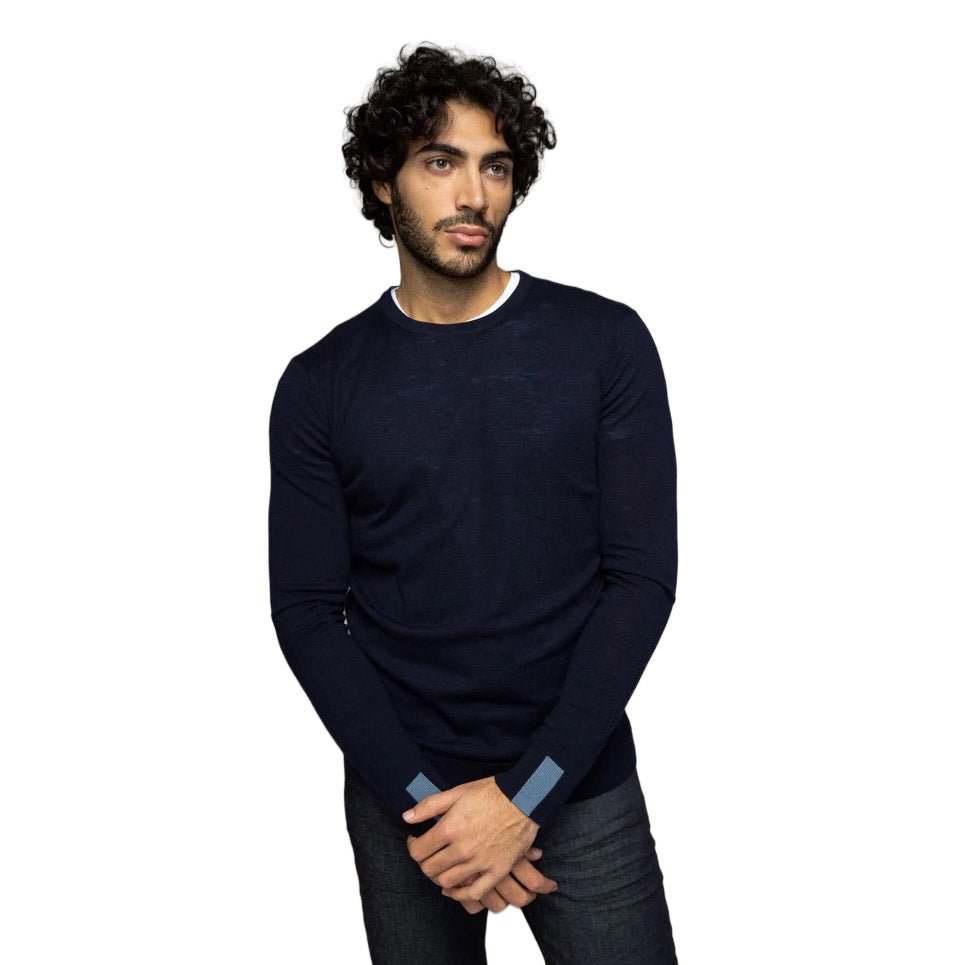 Mos Mosh Gallery Adam Soft Knit Navy - Merchant Menswear