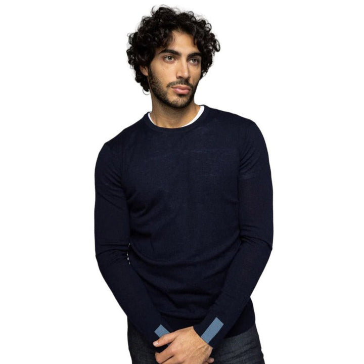 Mos Mosh Gallery Adam Soft Knit Navy - Merchant Menswear