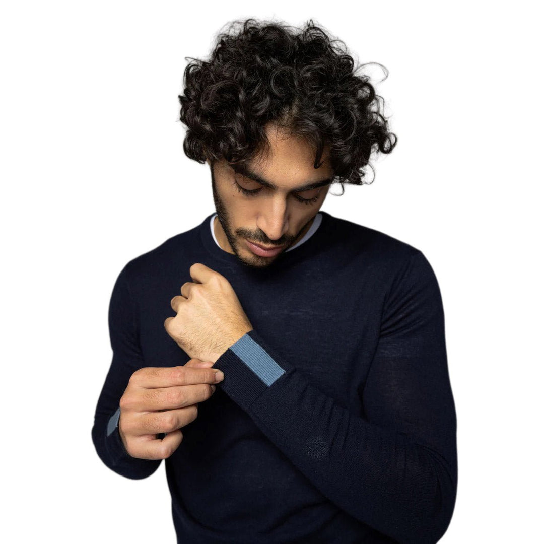 Mos Mosh Gallery Adam Soft Knit Navy - Merchant Menswear