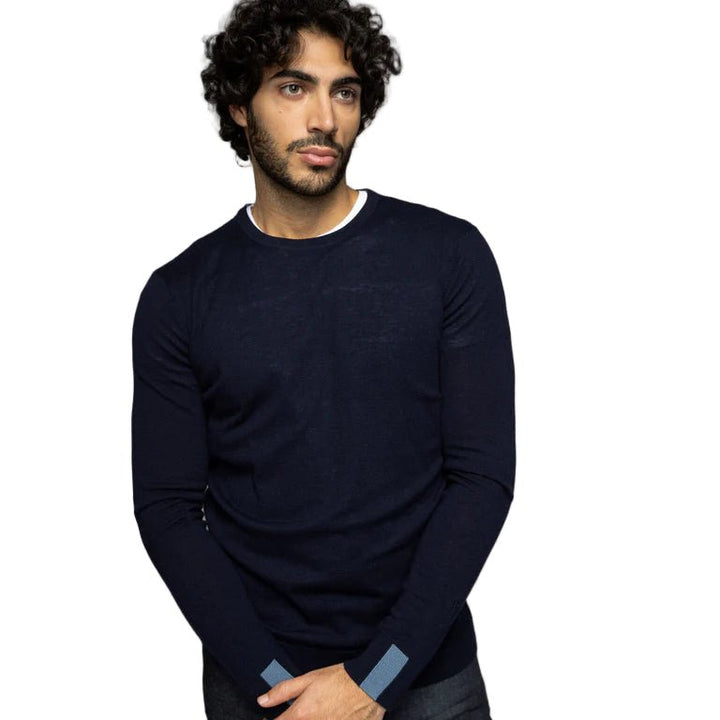 Mos Mosh Gallery Adam Soft Knit Navy - Merchant Menswear