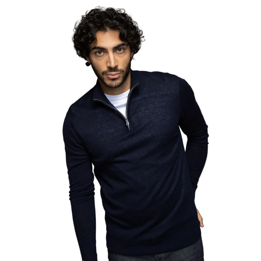 Mos Mosh Gallery Adam Soft Zip Turtle Neck - Merchant Menswear
