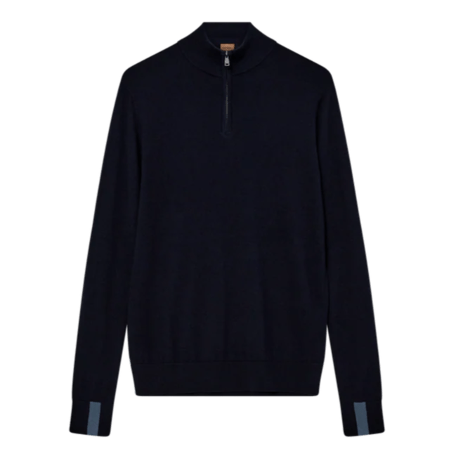 Mos Mosh Gallery Adam Soft Zip Turtle Neck - Merchant Menswear