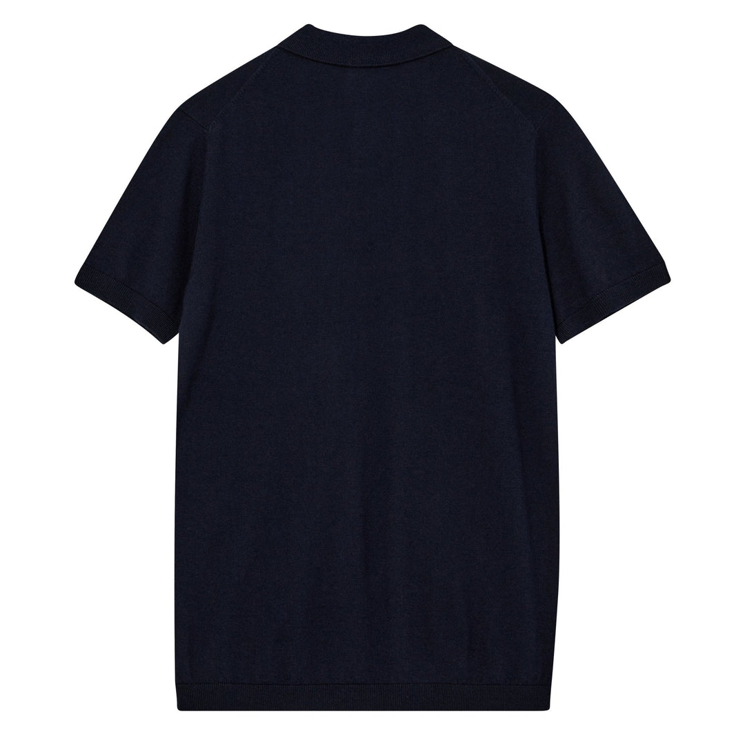 Mos Mosh Gallery Adam S/S Polo Shirt Navy - Merchant Menswear