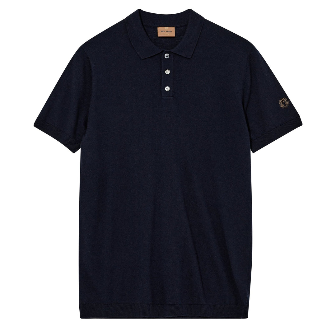 Mos Mosh Gallery Adam S/S Polo Shirt Navy - Merchant Menswear