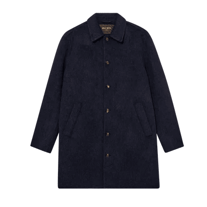 Mos Mosh Gallery Barkley Wool Coat Salute Navy - Merchant Menswear