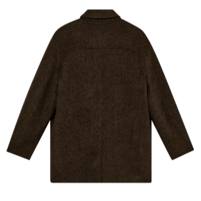 Mos Mosh Gallery Barkley Wool Coat Slate Black - Merchant Menswear