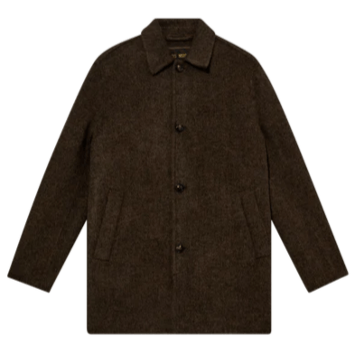 Mos Mosh Gallery Barkley Wool Coat Slate Black - Merchant Menswear