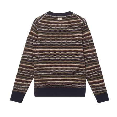 Mos Mosh Gallery Laporte Ice Pullover Charcoal Melange - Merchant Menswear