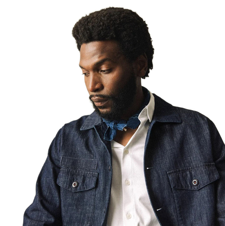 Mos Mosh Gallery Marcello Chambray Overshirt Indigo - Merchant Menswear