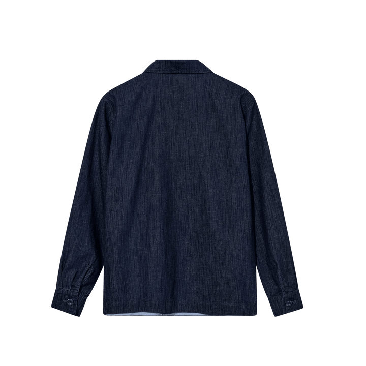 Mos Mosh Gallery Marcello Chambray Overshirt Indigo - Merchant Menswear