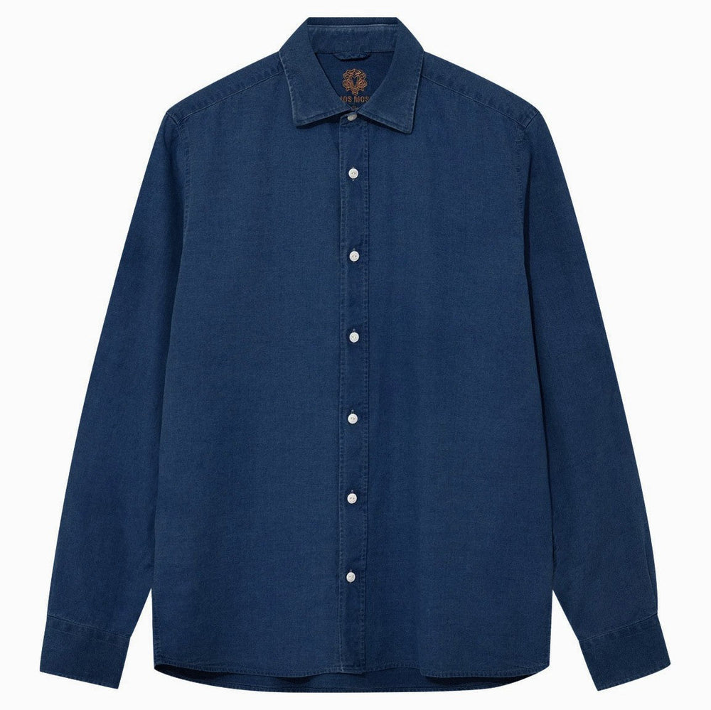 Mos Mosh Gallery Marco Oxford Shirt Indigo - Merchant Menswear