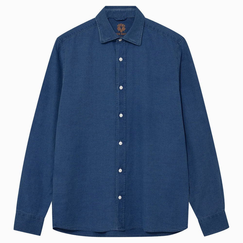 Mos Mosh Gallery Marco Oxford Shirt Indigo - Merchant Menswear