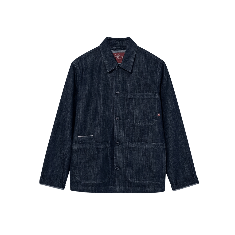 Mos Mosh Gallery Micca Selvedge Jacket Dark Blue Denim - Merchant Menswear
