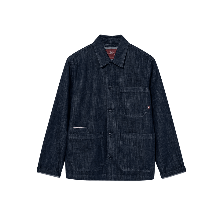 Mos Mosh Gallery Micca Selvedge Jacket Dark Blue Denim - Merchant Menswear