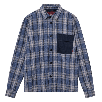 Mos Mosh Gallery Wilson Plaid Jacket Vintage Indigo - Merchant Menswear