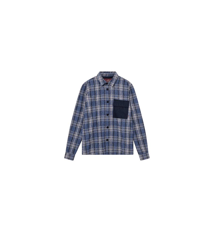 Mos Mosh Gallery Wilson Plaid Jacket Vintage Indigo - Merchant Menswear