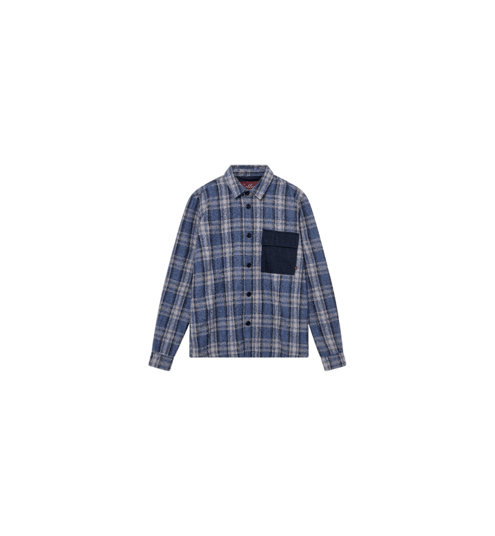 Mos Mosh Gallery Wilson Plaid Jacket Vintage Indigo - Merchant Menswear