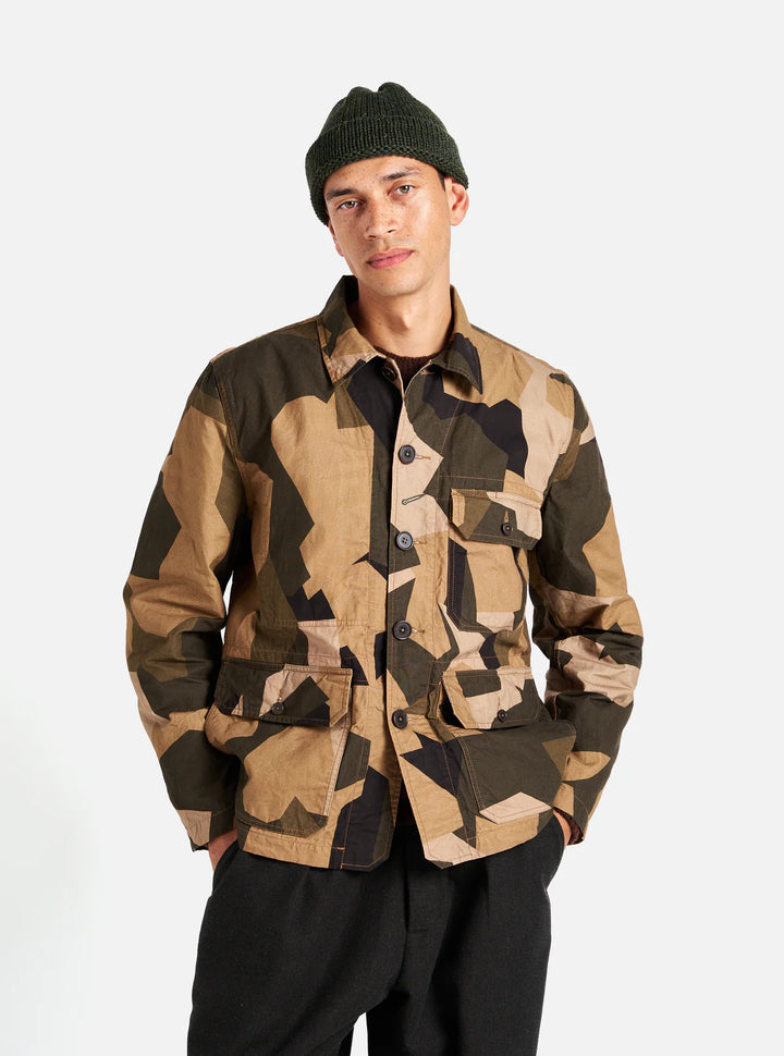 Utility Jacket In Swedish Camo Brown