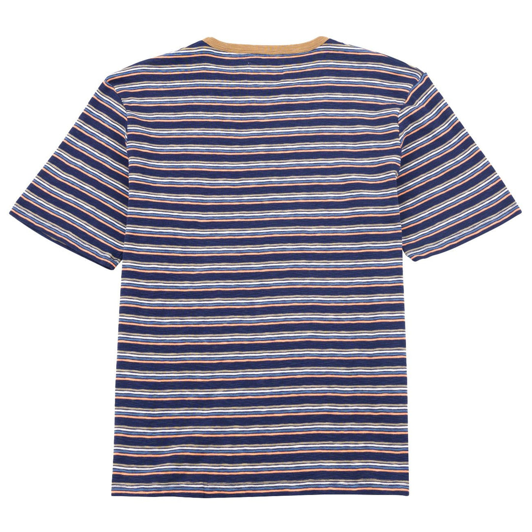 Multistripe T-Shirt Navy Mix - Merchant Menswear