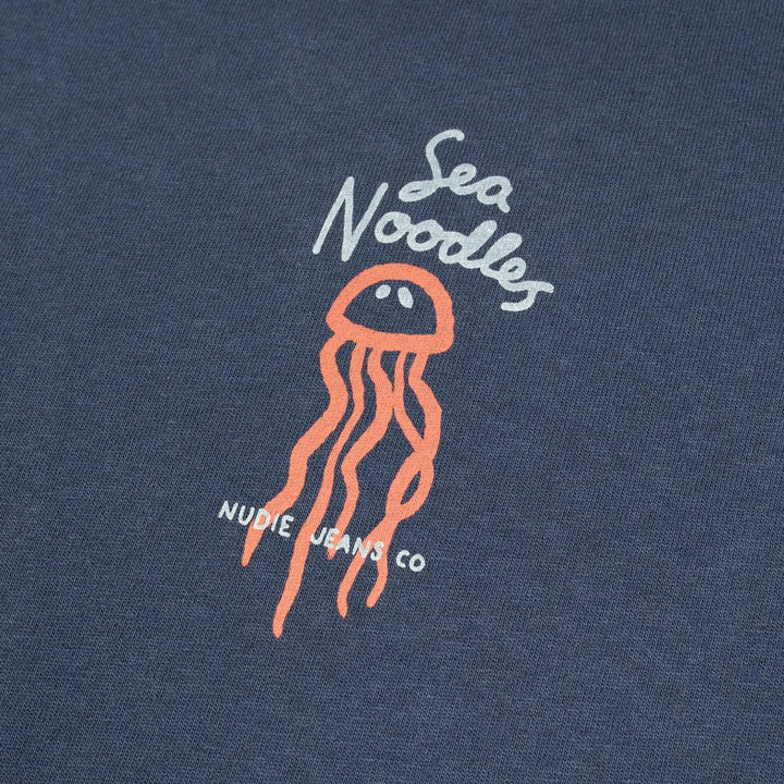 Nudie Jeans Roy Sea Noodles Tee Dark Blue - Merchant Menswear