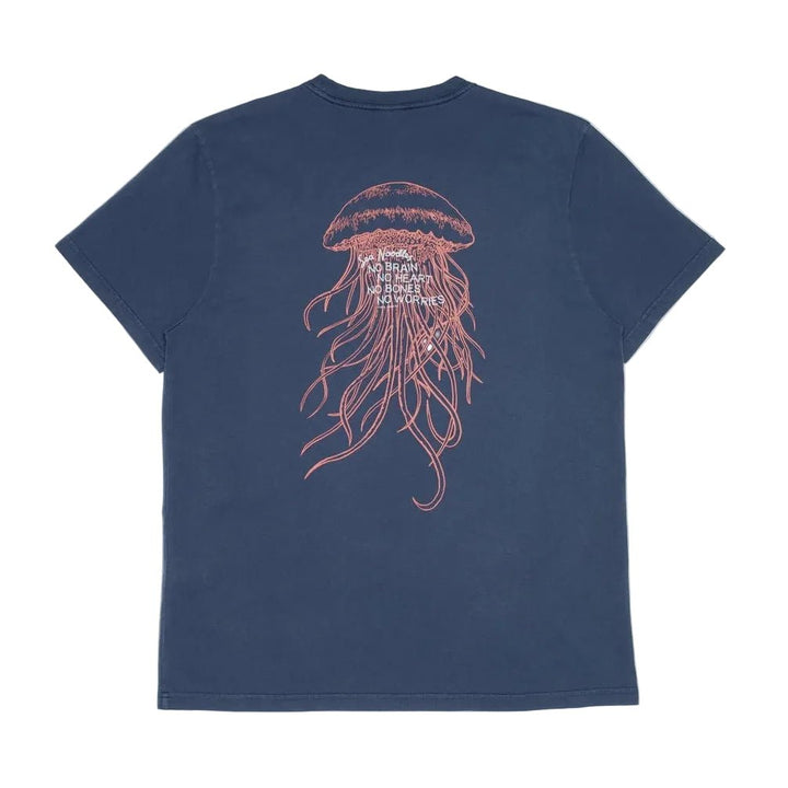 Nudie Jeans Roy Sea Noodles Tee Dark Blue - Merchant Menswear