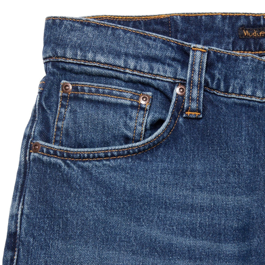 Nudie Jeans Solid Ollie Wild Blue - Merchant Menswear