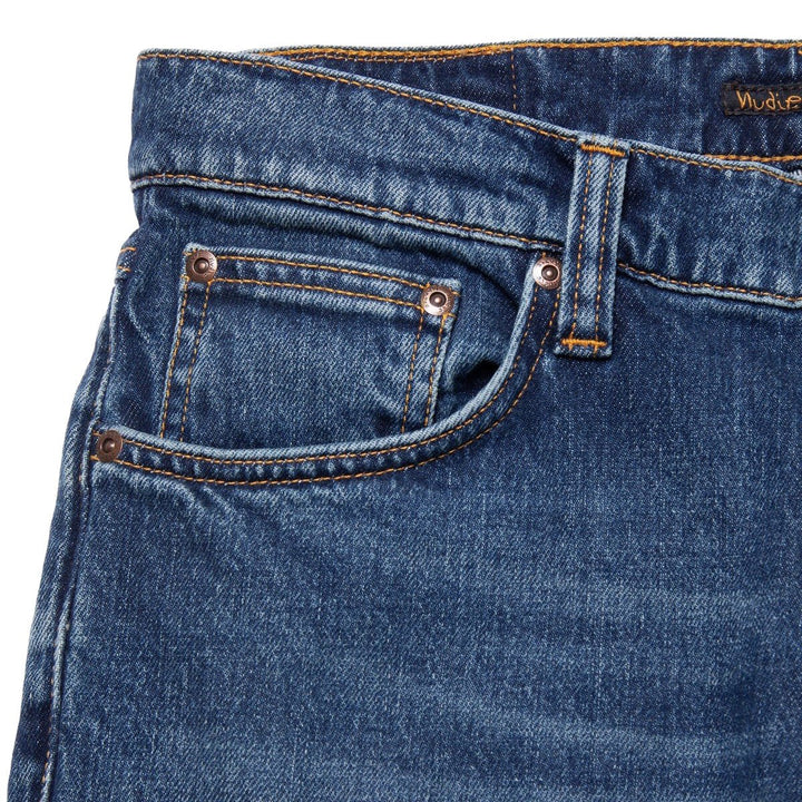 Nudie Jeans Solid Ollie Wild Blue - Merchant Menswear