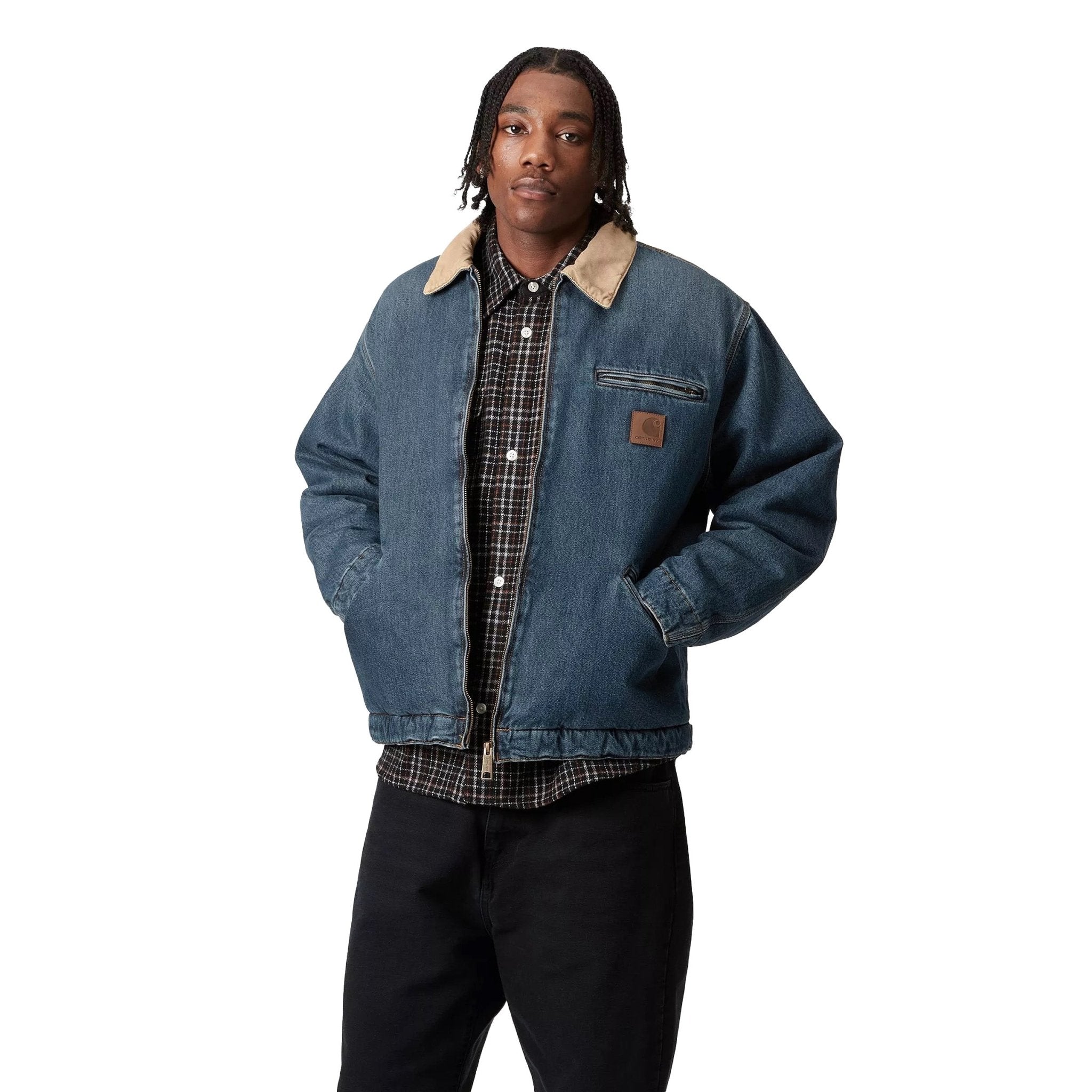 Carhartt WIP OG Detroit Jacket Blue / Dusty H Brown – Merchant