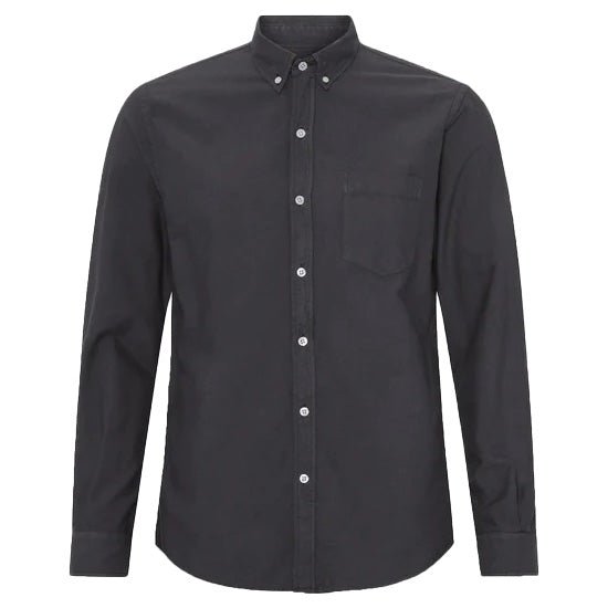 Organic Cotton Oxford Shirt Lava Grey - Merchant Menswear