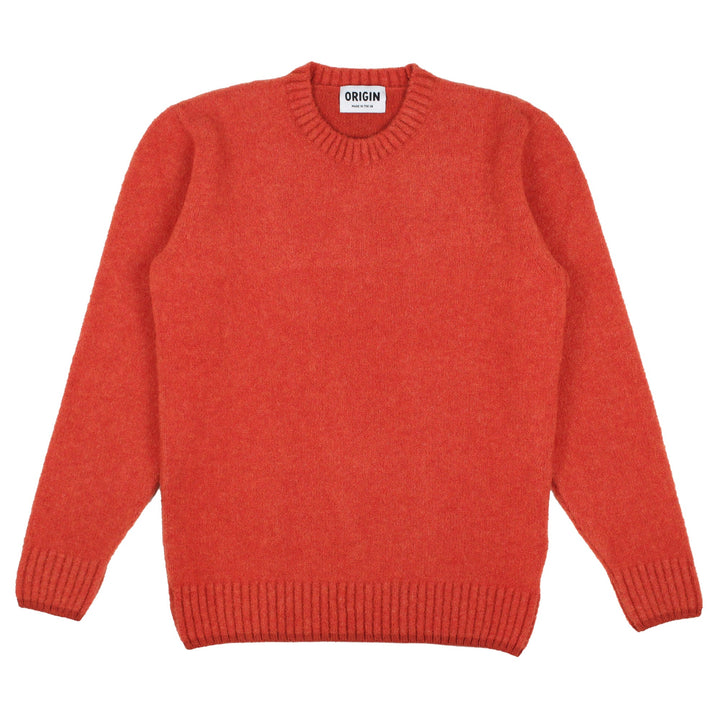 Origin Knitwear Piccadilly Crew Burnt Orange / Ember - Merchant Menswear