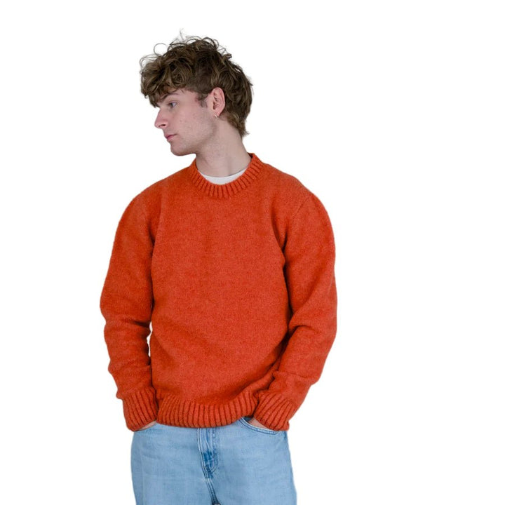 Origin Knitwear Piccadilly Crew Burnt Orange / Ember - Merchant Menswear