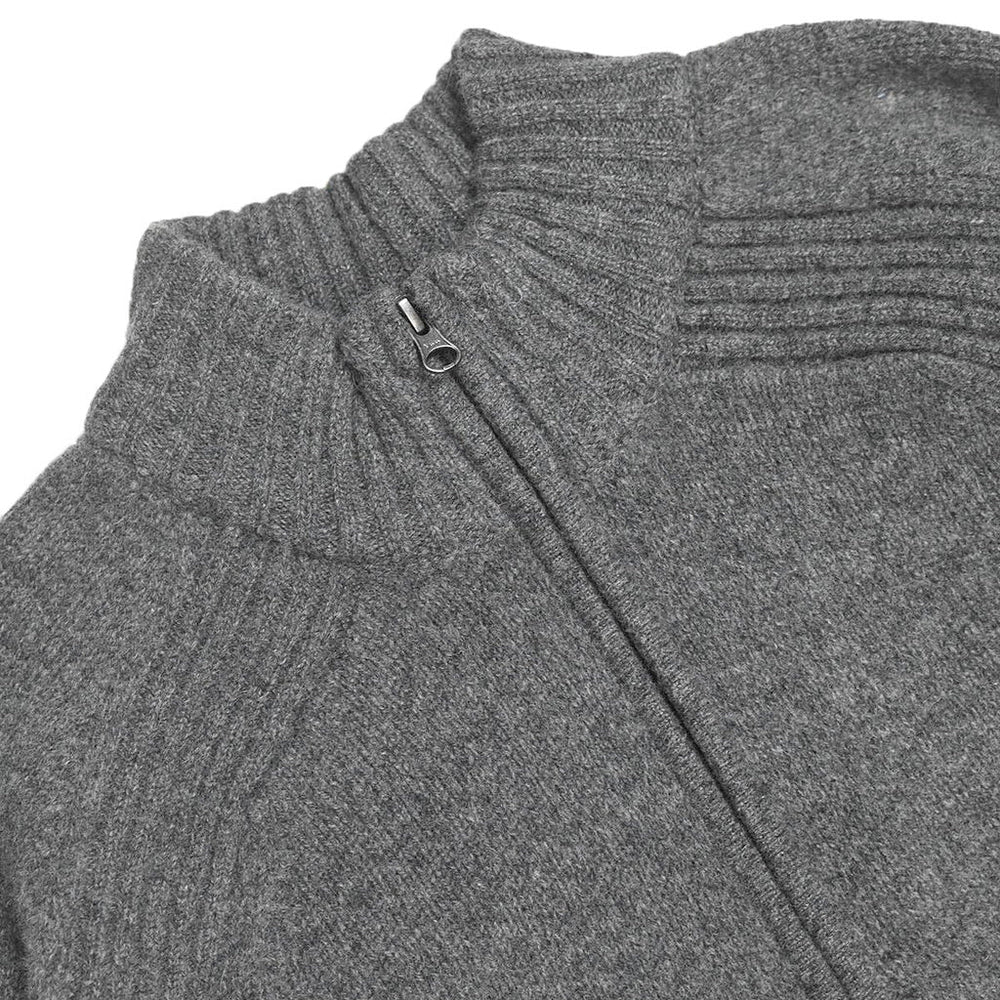 Pittari Knitwear Jed Quarter Zip Grey Mix - Merchant Menswear