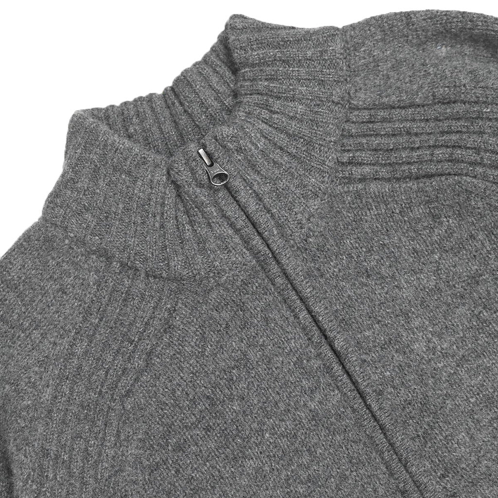 Pittari Knitwear Jed Quarter Zip Grey Mix - Merchant Menswear