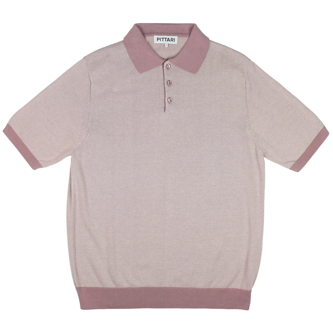 Pittari Knitwear Polo S/S Micro Stripe Incanato - Merchant Menswear